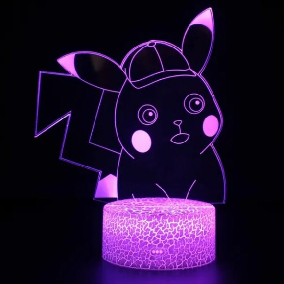 Pokemon Go 3D LED Lamp Colour Change Night light Table Lamp 3 Plates - Picture 3 of 14